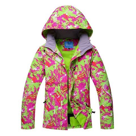 인쇄 꽃 여성 여성 스키 재킷 스노우 보드 자켓 여성 야외 방수 하이킹 사이클링 자켓 여성 겨울 코트|coats coats|coat womencoat waterproof wome