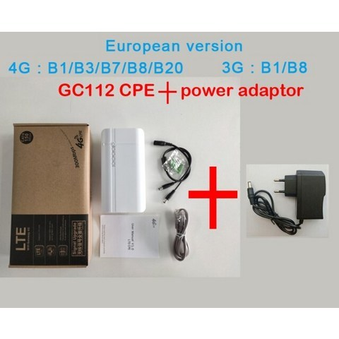 GC112 방수 야외 4G CPE 라우터 CAT4 LTE WiFi 라우터 WiFi 범위 외부 IP 카메라에 대 한 3G 4G SIM 카드, EU 플러그 포함