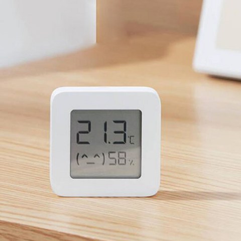 샤오미 미지아 2세대 블루투스 온습도계 LCD 스마트 온도계 습도계, 4개, 화이트