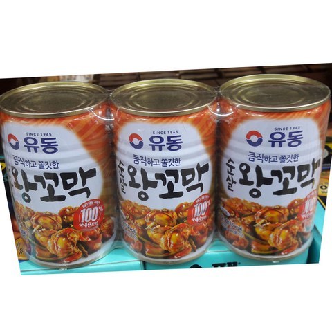 유동 꼬막통조림 순살 왕꼬막통조림400g X 3입, 3개입, 400g