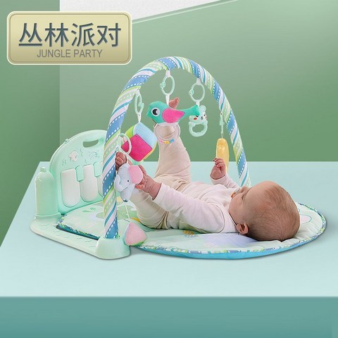 아기 페달 피아노 장난감 신생아 침대 벨 발목음악, 볼룸 라운드 룸 - 모기장 보내기