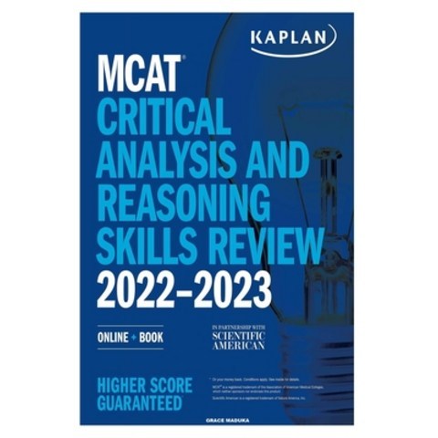 (영문도서) MCAT 2022-2023: Critical Analysis and Reasoning Skills Review Paperback, Independently Published, English, 9798508609184