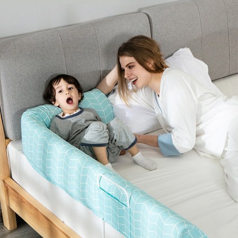 다공능 아기 침대 레일 베리어, 라이트블루1.5M