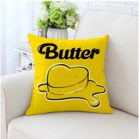 아이돌굿즈 앨범 신곡 Butter 응원 굿즈 양면 쿠션 소파 쿠션 45*45cm