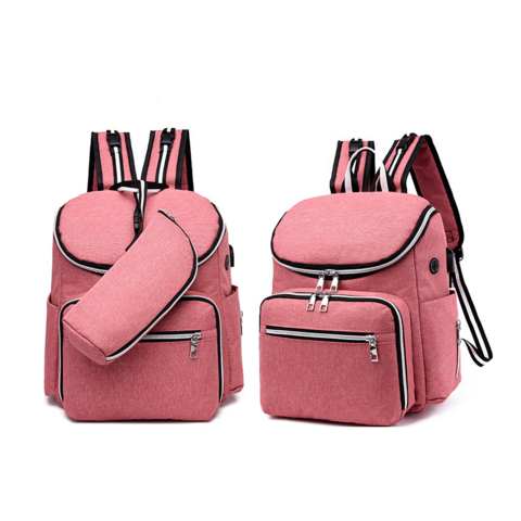 지큐파파 보온보냉 기능성 기저귀가방 백팩 기저귀 가방, 핑크