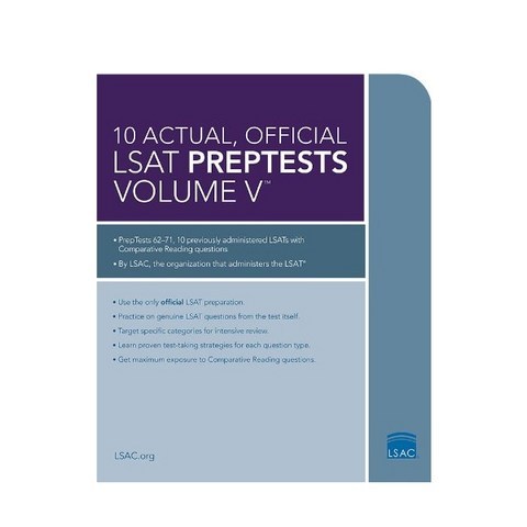 10 Actual Official LSAT PrepTests Volume V (PrepTests 62-71), Law School Admission Council