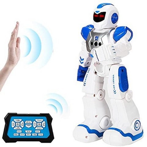 Akalnny 어린 이용 원격 제어 로봇 RC 제스처 감지 로봇 노래 춤 조기 교육 및 프로그래밍을위한 소년, 파란색_One Size, 파란색_One Size, 파란색