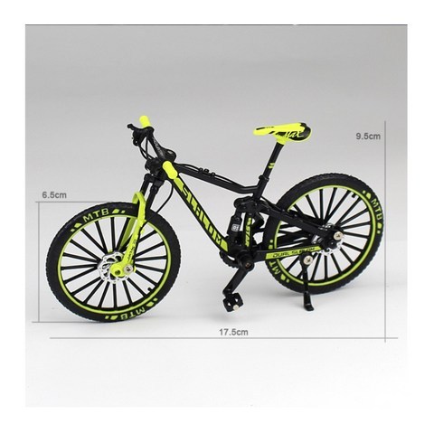 크리에이티브 미니 합금 자전거 모델, 스피드 다운 산악 자전거 블랙 그린개