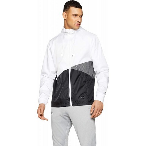 Under Armour Men s Unstoppable Windbreaker Warm-up Top White / Black / Black (101) 2X Large