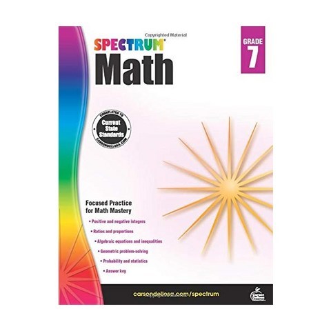 Spectrum Math Grade. 7, CARSONDELLOSA