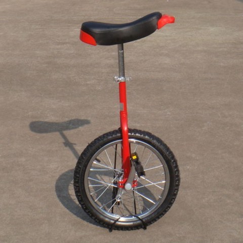 균형 스포츠 외발 한발 묘기 자전거, 24 인치 레드