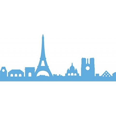 Marianne Design Creatables Dies with Paris Skyline design Metal Blue 13 x 5.3 x 0.4 cm, 단일옵션