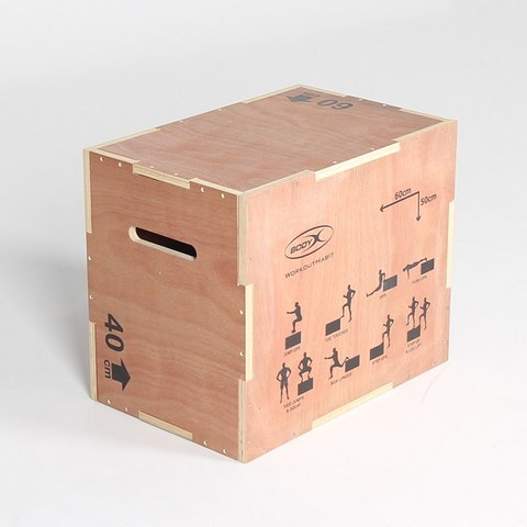 [바디엑스] 우드 폴리오 박스 60cm ( PLYO WOOD BOX), 단품