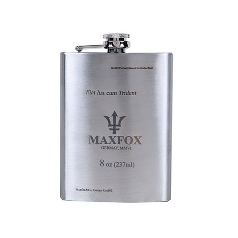 막스폭스[MAXFOX] 프리미엄 힙플라스크 8oz-Crest 에디션, 8oz (237ml)