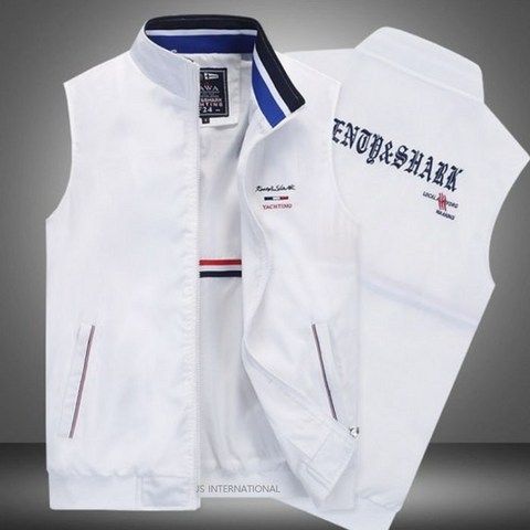 제이에스 인터네셔널 FEITU-XG 남자골프점퍼 골프웨어 자수 봄 여름 얇은타입 패션 베스트