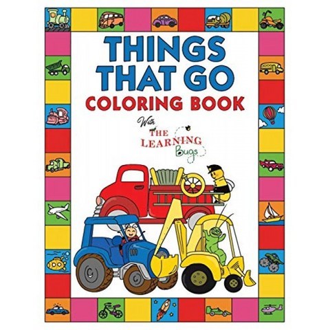 학습 버그가있는 색칠하기 책 : 3-8 세 유아 및 어린이를위한 재미있는 어린 이용 색칠 공부 책 자동차, 단일옵션