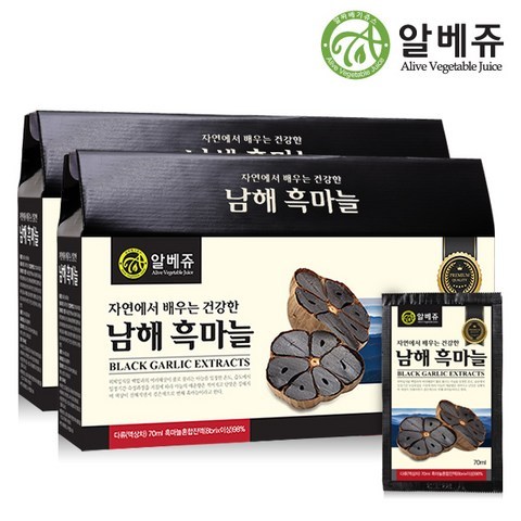 알베쥬 남해 흑마늘즙 30포 흙마늘 진액 즙, 70ml, 2박스