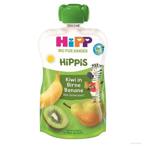 힙 HiPP HiPPiS Kiwi in Birne Banane 힙피스 배 바나나 키위 과일 이유식 퓨레 100g 6팩, 6개, 상세설명참조