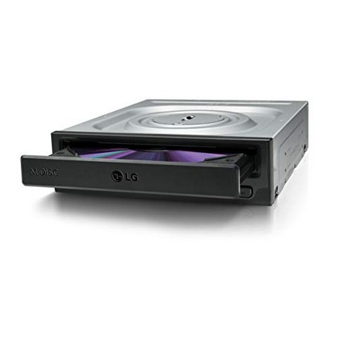 Qioni LG 전자 GH24NSC0B 24x SATA Super Multi 내장형 DVD 리 라이터 벌크-78800, 단일옵션, 단일옵션