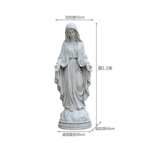 하나님 교회 가톨릭 기독교 성모 마리아 조각상 동상, B 1.2m