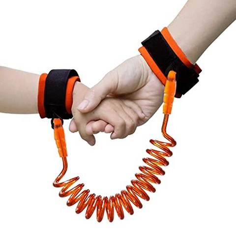 Anti Lost Wrist Link Child Safety Belt Hook and Loop Wrist Strap for Traction of Children Baby Walking Safety Belt (1.5M Orange) ., 본상품