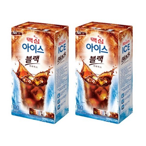 맥심 아이스 블랙 커피믹스 5.9g (100스틱 x 2박스), 200개