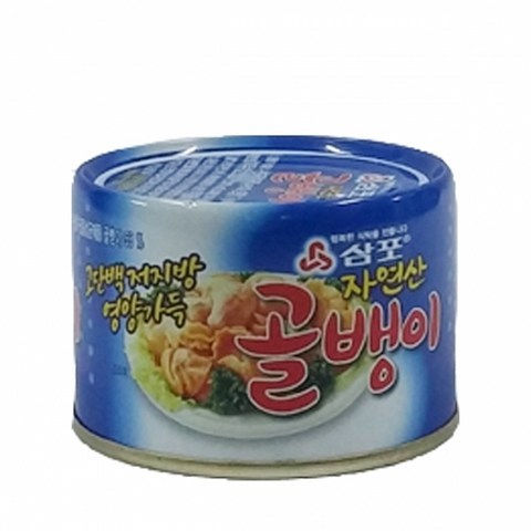 에스제이 푸드) 삼포 자연산골뱅이 140g(48ea)(1box), 삼포 자연산 골뱅이 140g