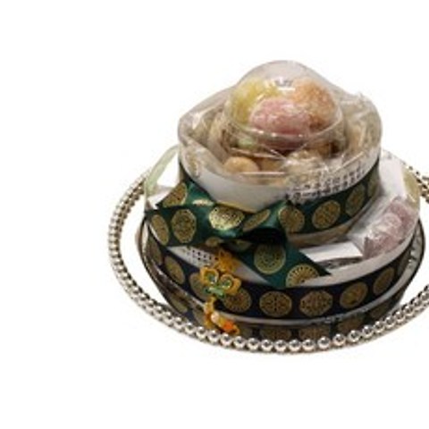(주)예맛떡 [감사합니다 Best선물] 감사건강이2단 모듬떡케이크(전국배송), 1kg, 1개