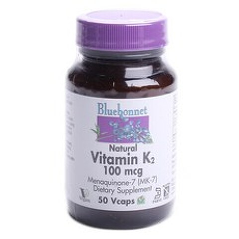 블루보넷 내추럴 비타민 K2 100mcg 브이캡 글루텐 프리 비건 무설탕, 50개입, 1개