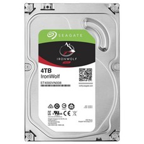 씨게이트 IronWolf SATA3 HDD, ST4000VN008, 4TB