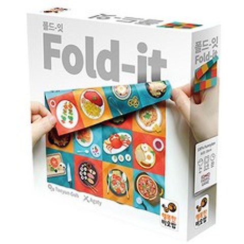 행복한바오밥 폴드잇 패브릭 손수건 접기 게임, 혼합색상