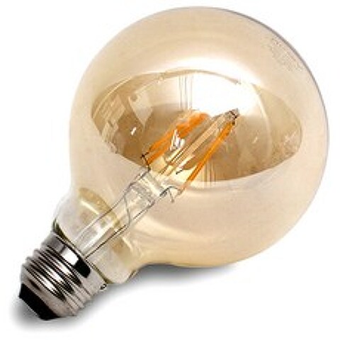 LED 에디슨 전구 G95 3W, 전구색, 1개