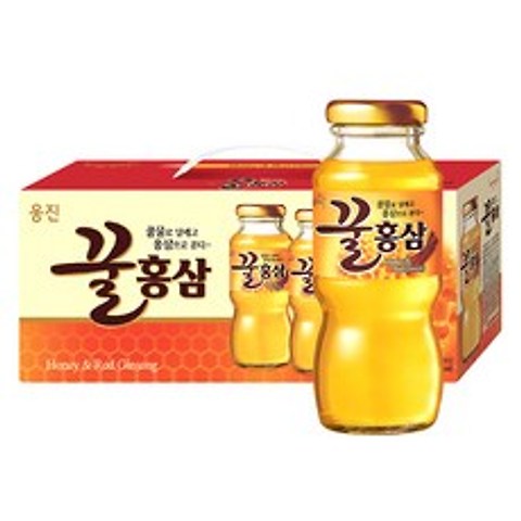웅진 꿀 홍삼 혼합 음료, 180ml, 12개입