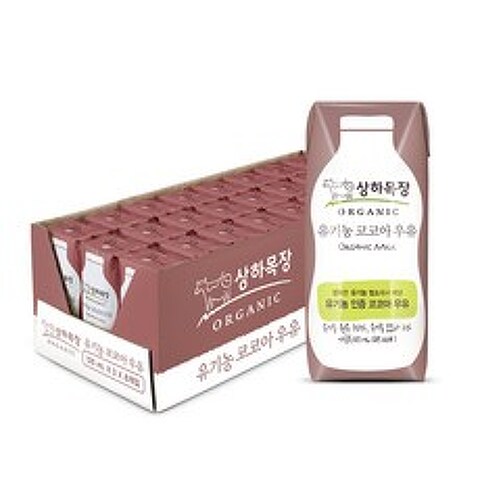 상하목장 유기농 코코아 우유, 125ml, 24개