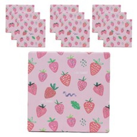 헬로우모리스 딸기가조아 포장지 44 x 61 cm, 혼합 색상, 10개입