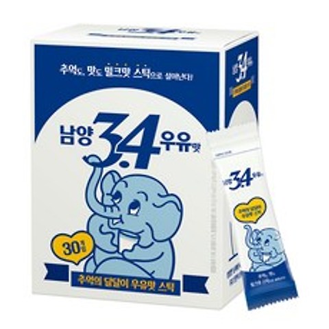 남양유업 3.4 우유맛 스틱 분말, 17.2g, 30개