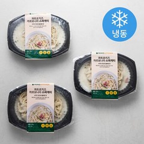 모노키친 콰트로치즈 까르보나라 스파게티 (냉동), 300g, 3개