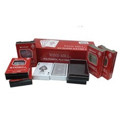 WindMill 트럼프 카드세트 플라스틱 고급형 12p, 혼합색상