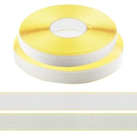 유니아트 롤 찍찍이 초강력 밸크로 테이프 2.5cm x 18m 2종 세트 흰색, 1세트