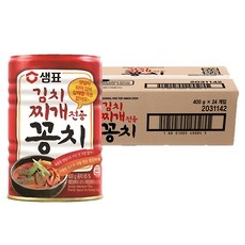샘표 김치찌개 전용 꽁치 통조림, 24개, 400g