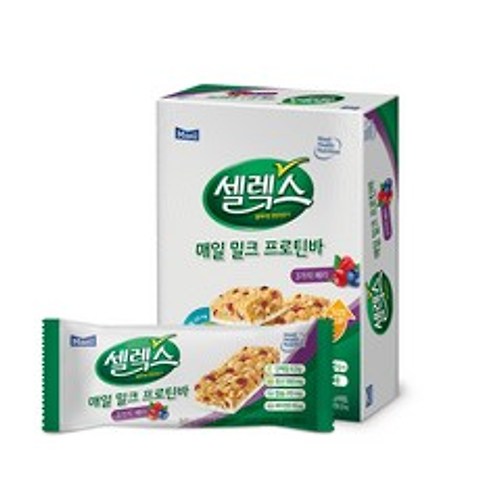 셀렉스 매일 밀크 프로틴바 베리맛, 30g, 8개