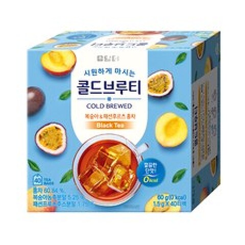 콜드브루티 복숭아&패션후르츠 홍차, 1.5g, 40개
