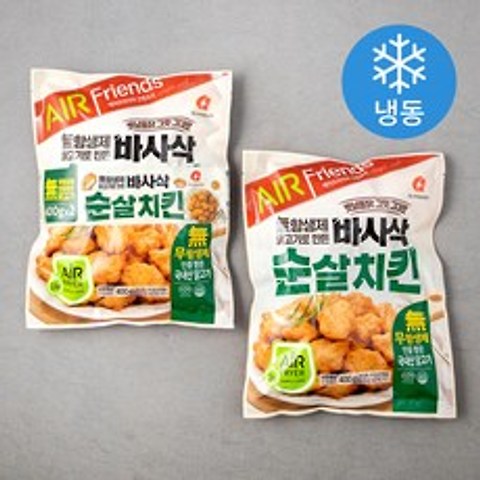 마니커에프앤지 바사삭 순살치킨 (냉동), 400g, 2개
