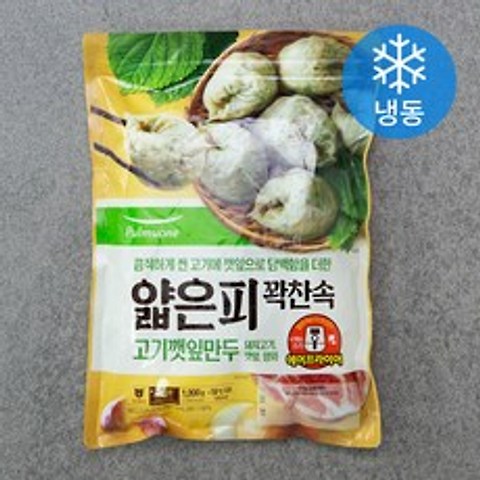 풀무원 얇은피 꽉찬속 고기 깻잎 만두 (냉동), 1kg, 1개