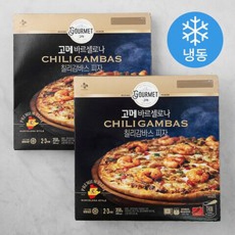 고메 칠리감바스 피자 (냉동), 350g, 2개