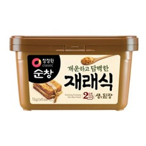 청정원순창 개운하고 담백한 재래식 생된장, 1kg, 1개