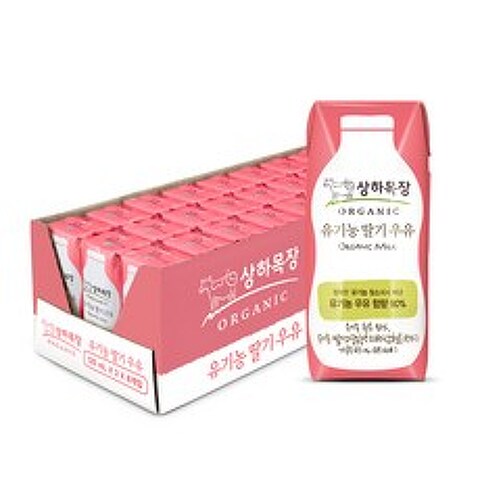 상하목장 유기농 딸기우유, 125ml, 24개