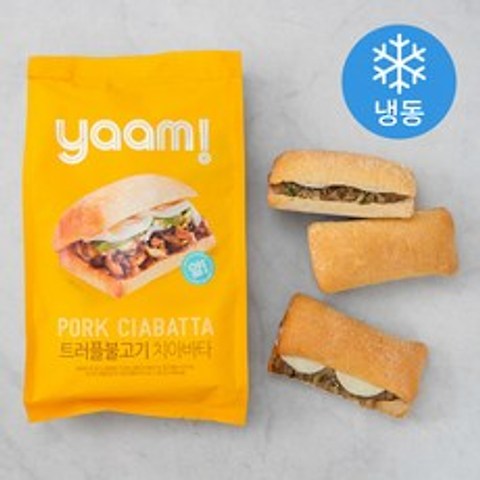 얌!(YAAM!) 트러플 불고기 치아바타 (냉동), 145g, 3개