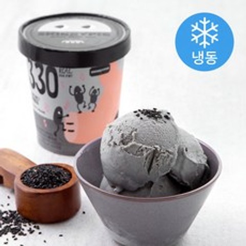 스키니피그 아이스크림 흑임자 (냉동), 474ml, 1개