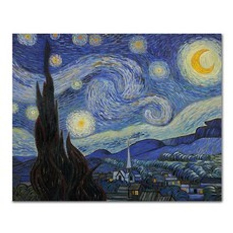 아디코 DIY 페인팅 고흐의 밤하늘의 별빛 PH02 50 x 40 cm, 혼합색상